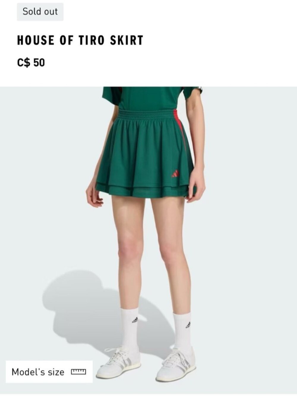 Adidas HOUSE OF TIRO SKIRT/Short size s